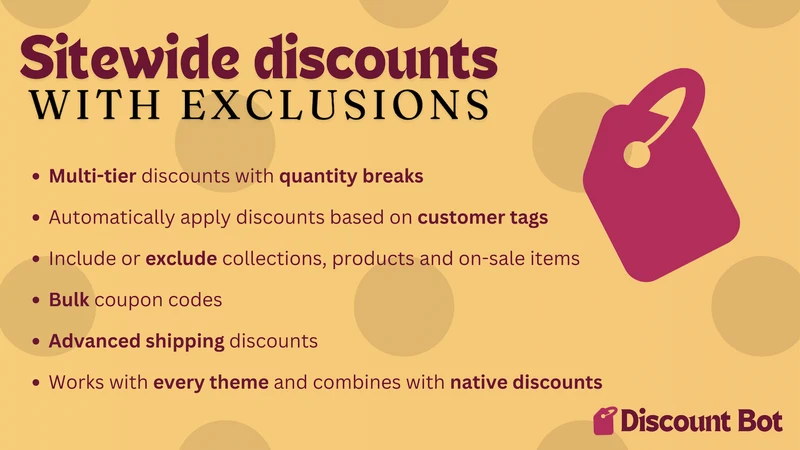 Discount Bot: Sitewide Sales