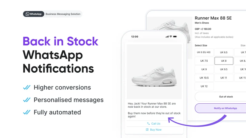 Back In Stock WhatsApp Alerts