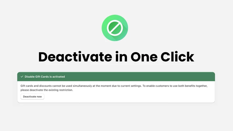 Restrict / Disable Gift Cards