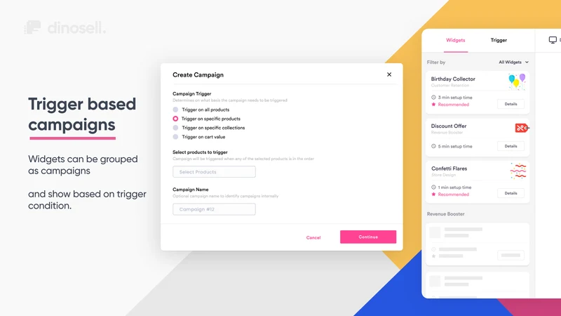 Dinosell: Post Purchase Upsell