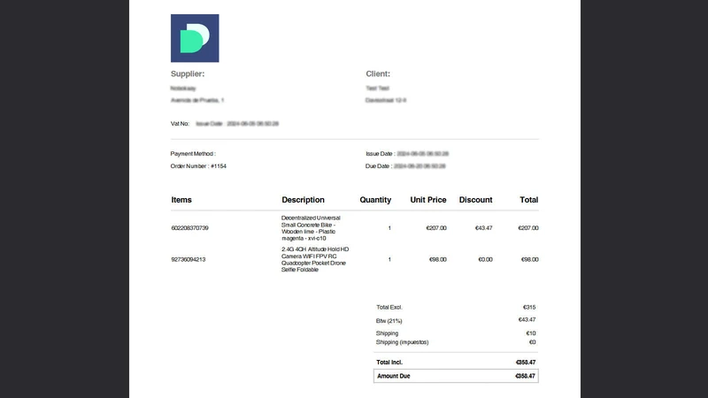 Digital Takeout: Easy Invoice