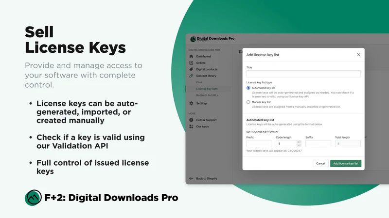 F+2: Digital Downloads Pro