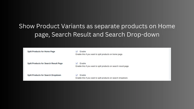 Splitify: Variants As Products