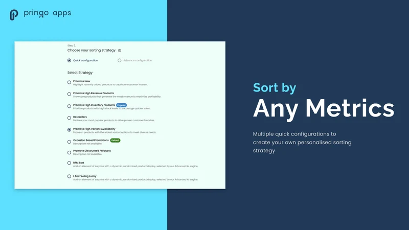 PA: Product & Collection sort