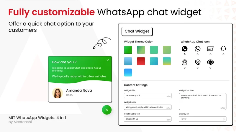 MIT WhatsApp Widgets: 4 in 1