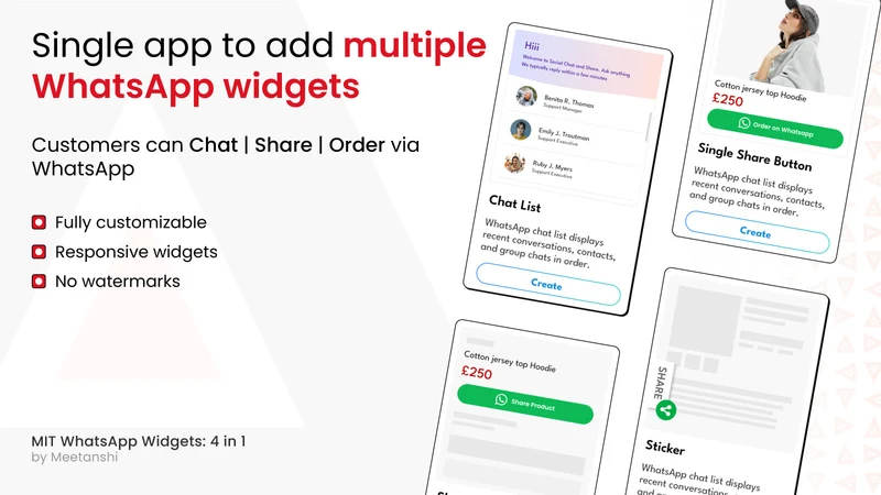 MIT WhatsApp Widgets: 4 in 1