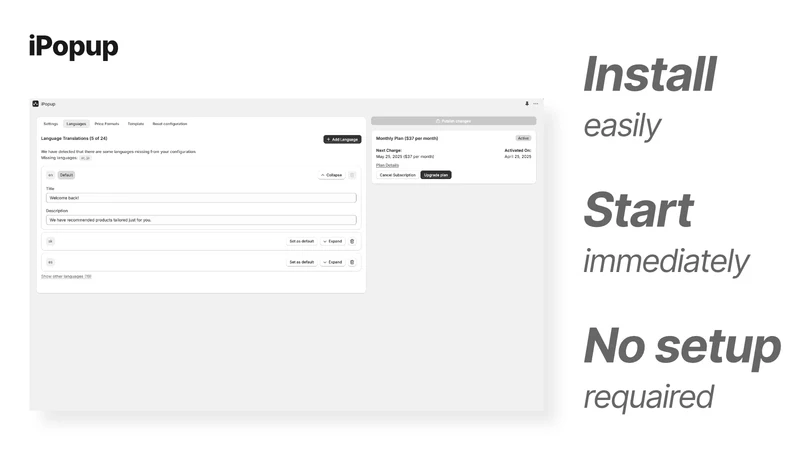 iPopup ‑ Remarketing popup