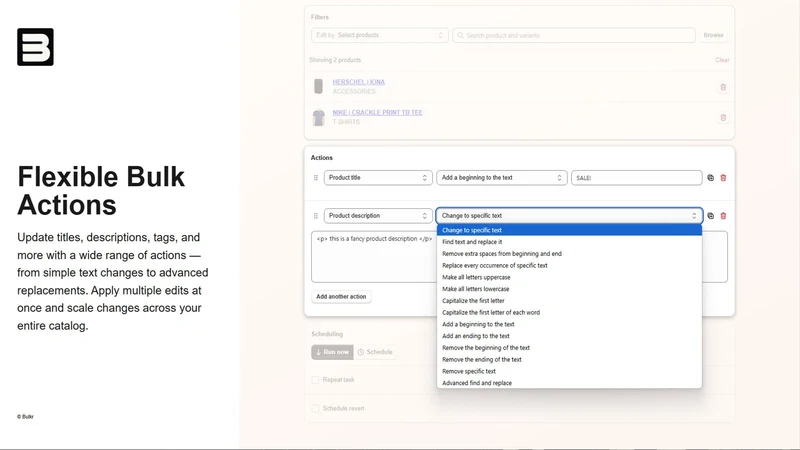 Bulkr: Bulk Product Edit