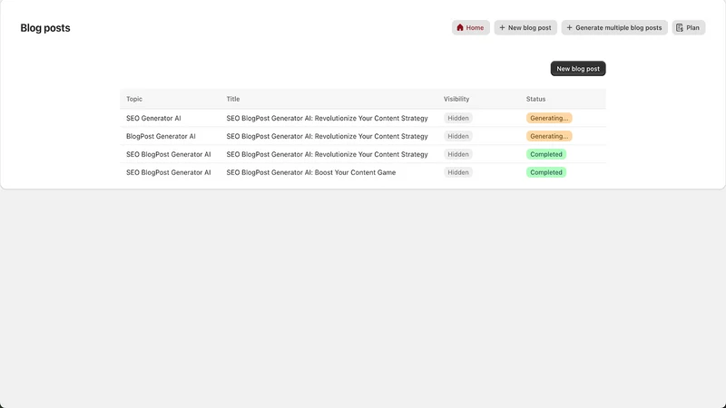 SEO BlogPost Generator AI