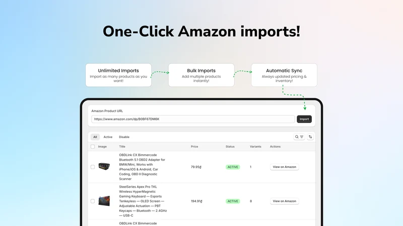 Ryviu Amazon Products Importer