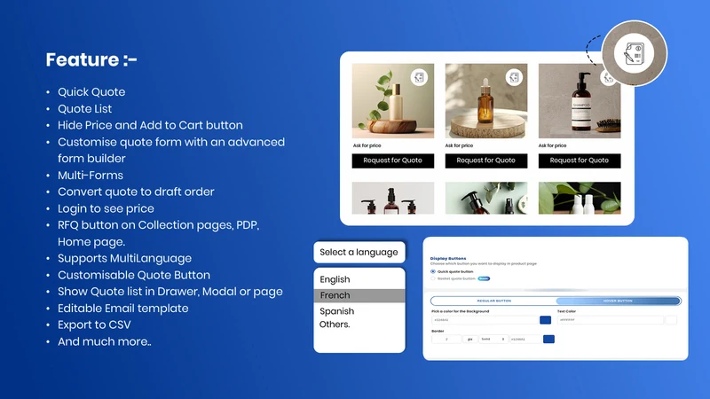QG Request a quote, Hide Price