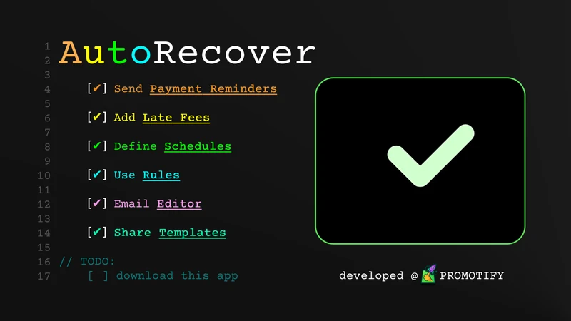 AutoRecover | Reminders & Fees