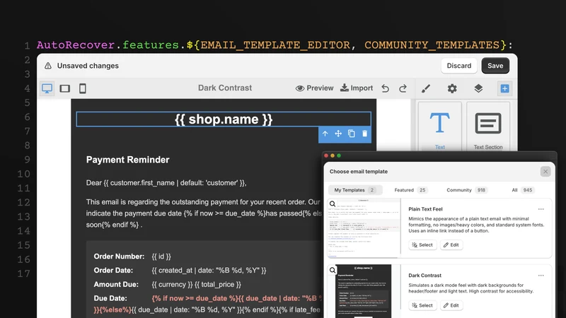 AutoRecover | Reminders & Fees