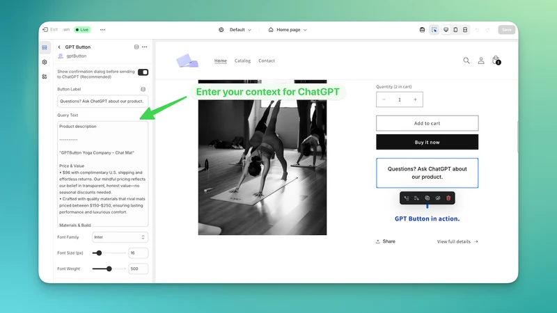 GPTButton: Your AI Salesperson