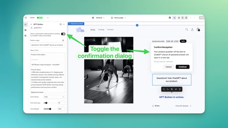 GPTButton: Your AI Salesperson