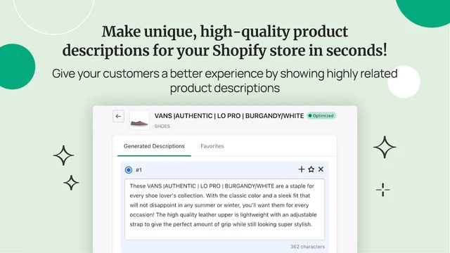 AI Product Descriptions & Bulk