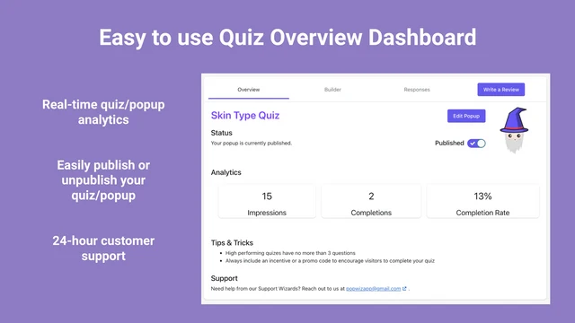 PopWiz ‑ Custom quiz & popup