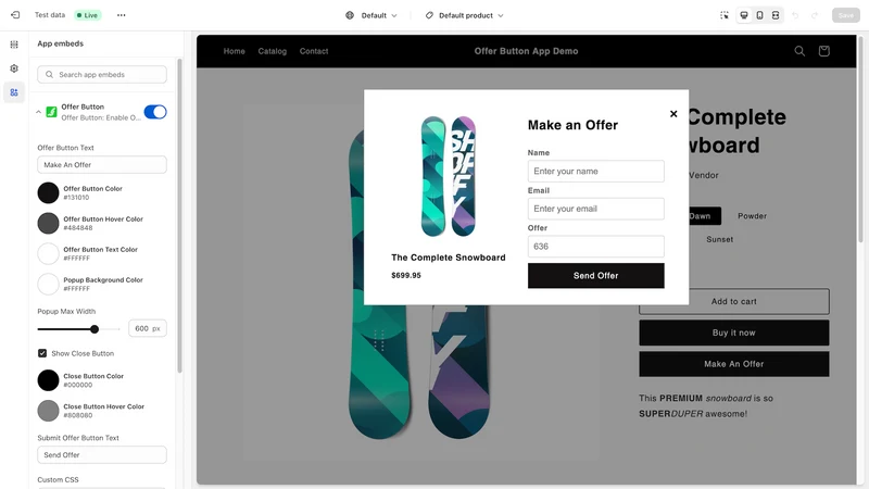 Bidzy: Make An Offer Button!