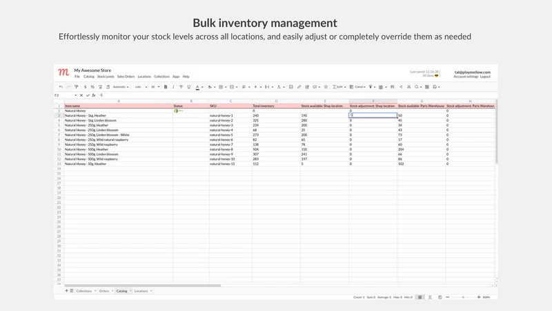 Mellow ‑ Bulk Import & Export