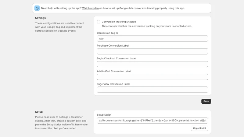 INTER ‑ Google Ads Tracking