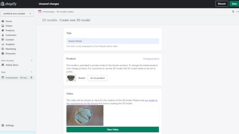Immersease ‑ 3D model creator