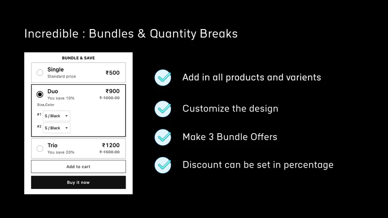 IA: Bundles & Quantity Breaks
