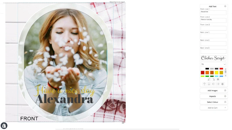 Haddow Product Personaliser