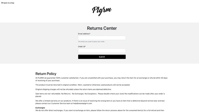 Fabreturns Exchanges & Returns