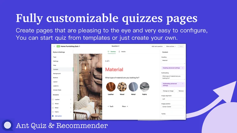 Ant Quiz & Recommender