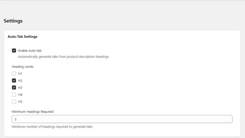 Smart Auto Description Tab