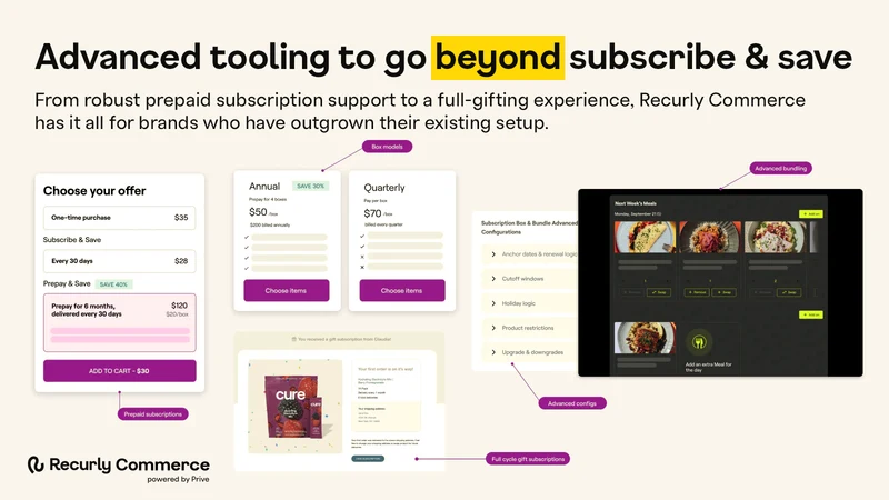 Recurly Commerce Subscriptions