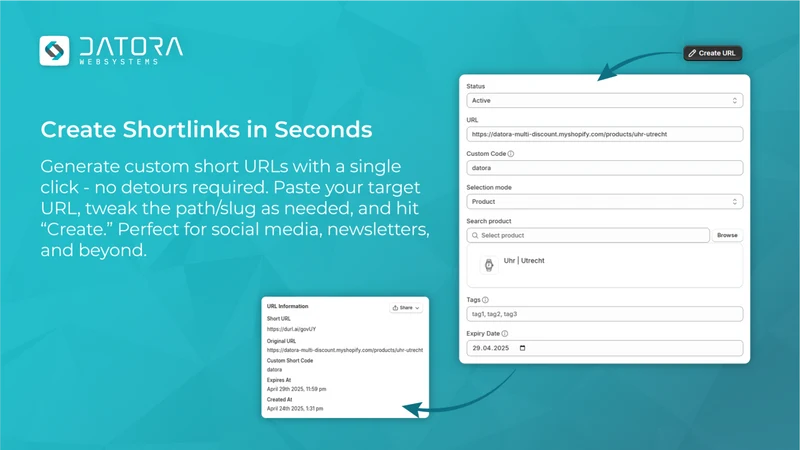 Datora | Track & Shorten Links
