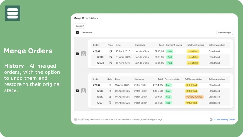 Voodux Extended Orders
