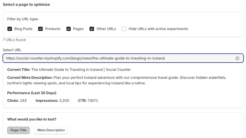 SEO A/B Tester for Google/LLM