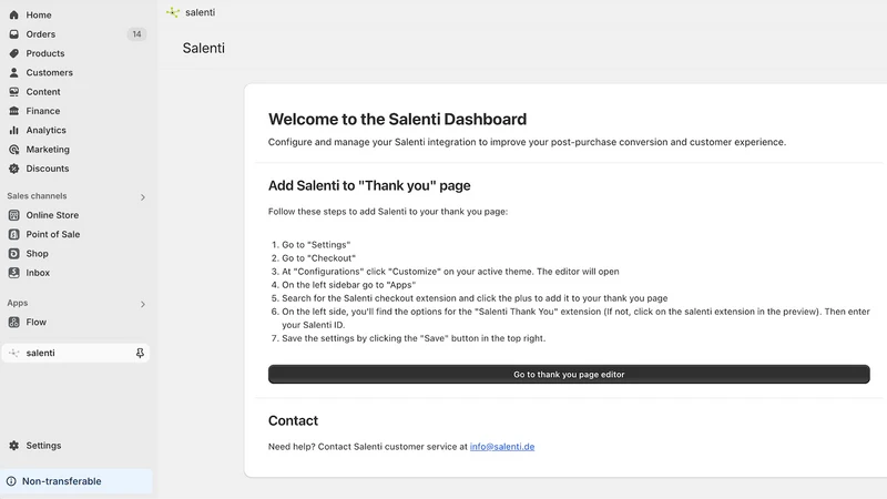 salenti Checkout Marketing