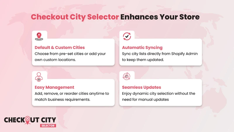 Checkout City Selector
