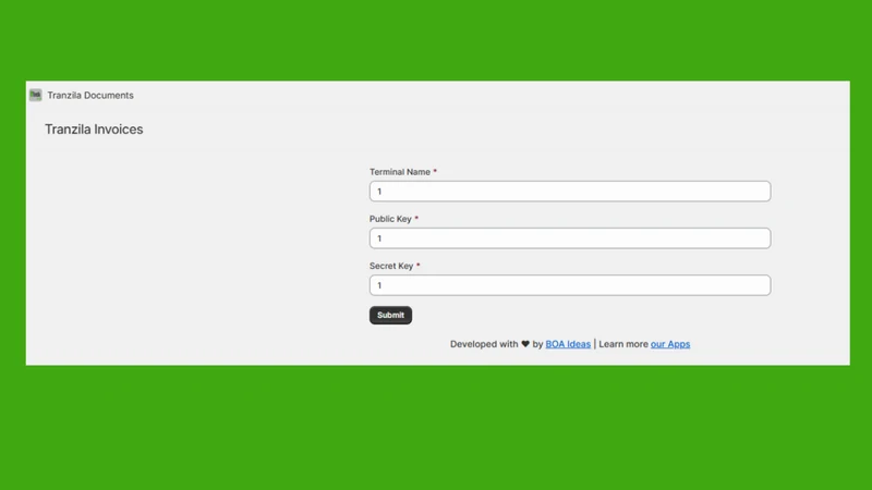 Tranzila Paytech Invoice