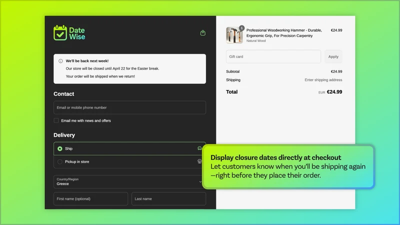 DateWise ‑ Scheduled messaging