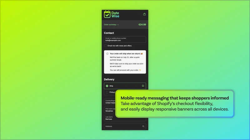 DateWise ‑ Scheduled messaging