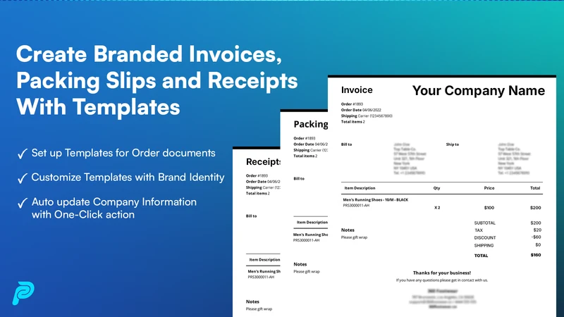 Pullush Order Printer, Invoice