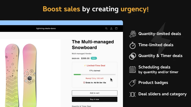 Lightning Deals: Sales Booster