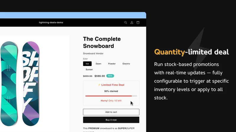 Lightning Deals: Sales Booster