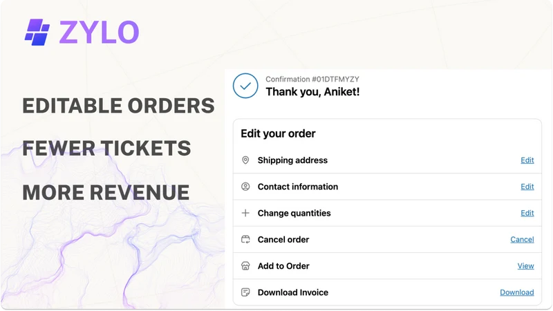 Zylo: Upsell & Order Editing