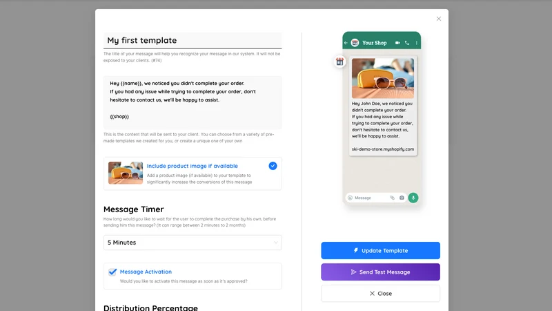 Vuelve WhatsApp Cart Recovery