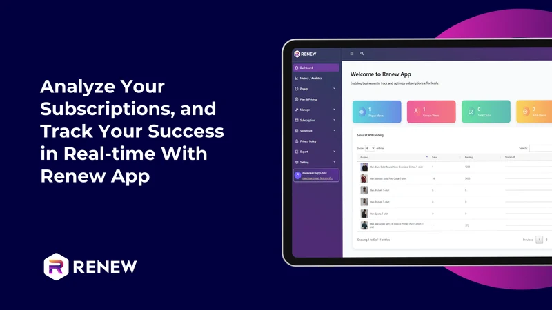 Renew Subscriptions App