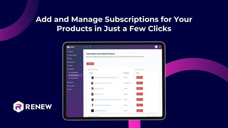 Renew Subscriptions App