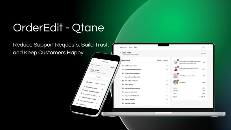 OrderEditing ‑ Qtane
