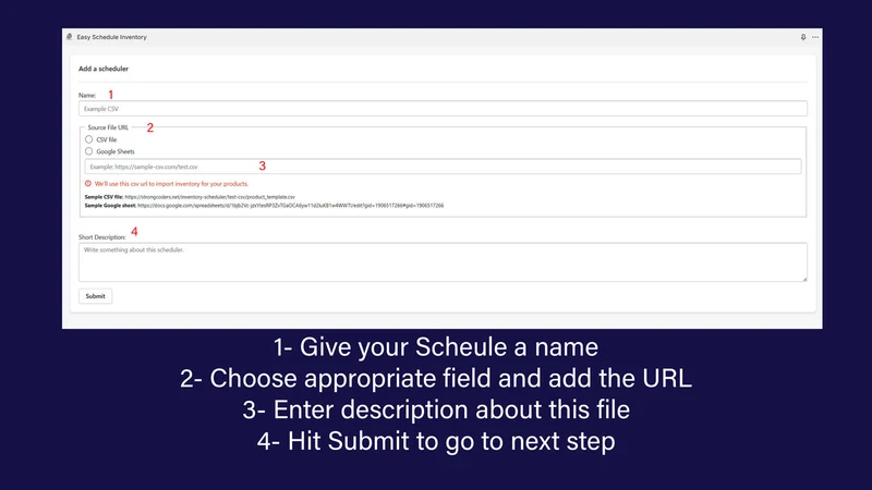 Easy Schedule Inventory