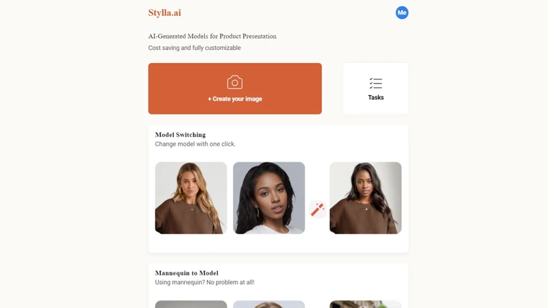 Stylla: Free AI Model Photo
