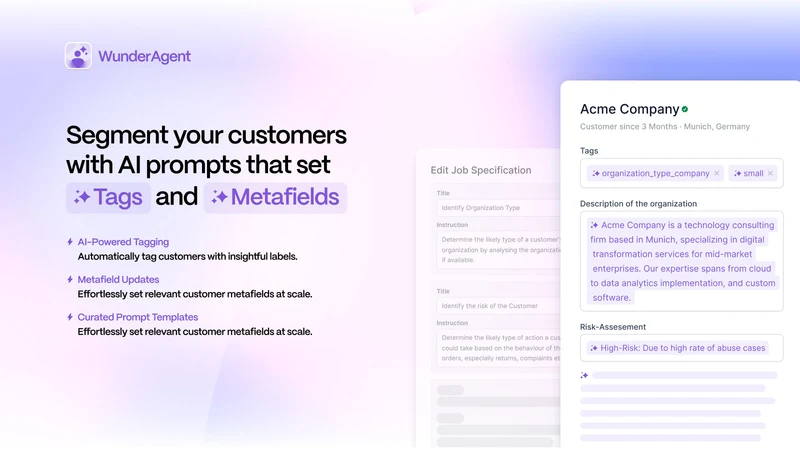 WunderAgent: AI Customer Tags